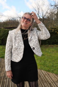 Veste damassée sur-mesure